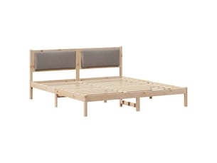 Lit 2 places 200x200 cm coloris taupe