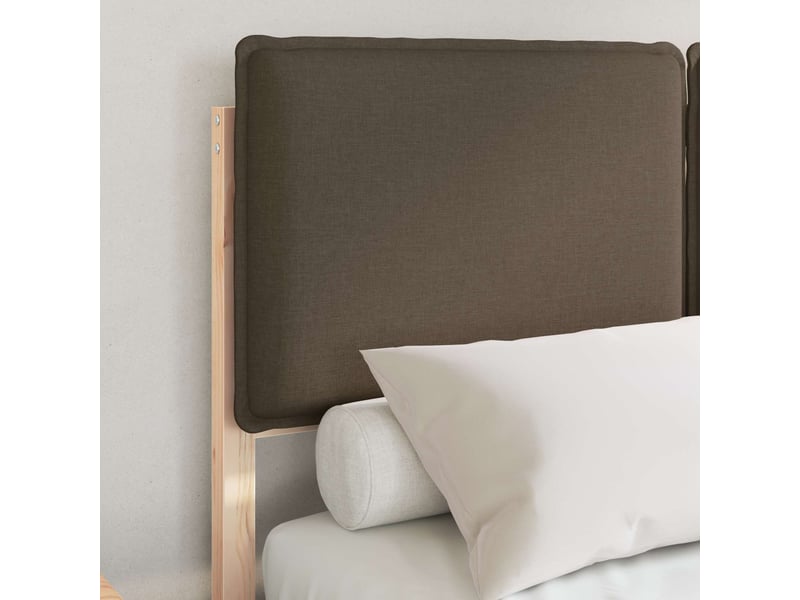  Lit double- lit adulte -  cadre de lit avec tête de lit rembourrée taupe 120 x 200 cm  - Conforama B