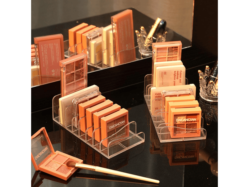  2 pièces palettes organisateur en acrylique,organisateur de maquillage rangement pour cosmétiques avec 8 compartiments eyeshadow palette  - Conforama C