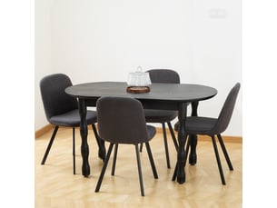 Chaises de salle à manger lot de 2 avec assise rembourrée - structure en métal, teddy gris foncé 62×59×46 cm