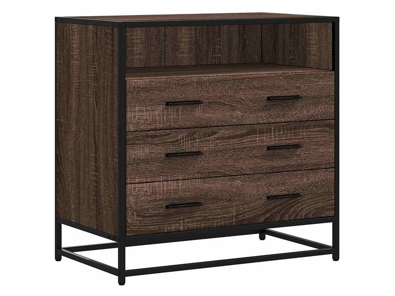  Commode chambre adulte, armoire à tiroirs chêne marron 70x41x70cm bois d'ingénierie shl648  - Conforama A
