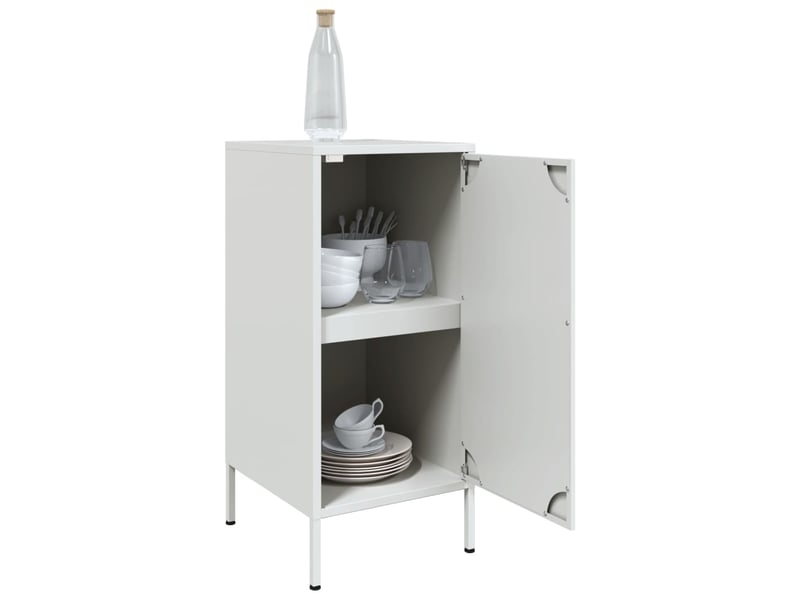  Buffets 2 pcs - bahut - meuble de rangement blanc 36x39x79 cm acier  - Conforama E