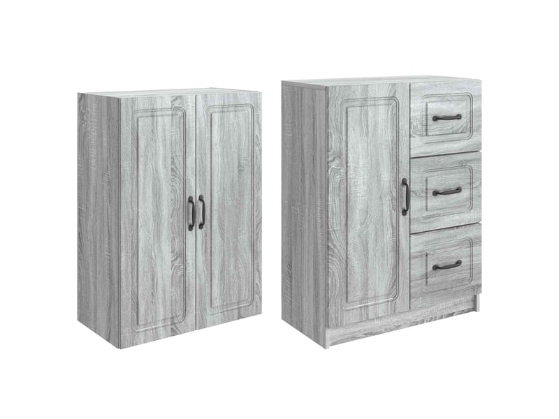  Buffet - ensemble de meubles 2 pc sonoma gris bois d'ingénierie  - Conforama D