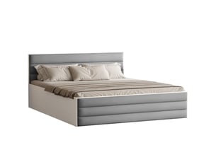 Lit coffre 140x200 cm IDOHOME  VANTAGE coloris gris
