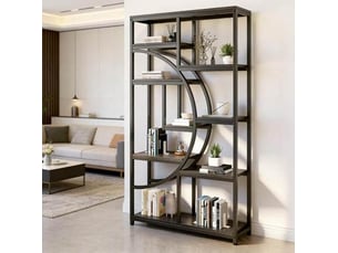 Bibliotheque coloris  noir 9 étagère(s) <strong>FLORAGRACE</strong> <strong></strong> - 95 cm x 174 cm