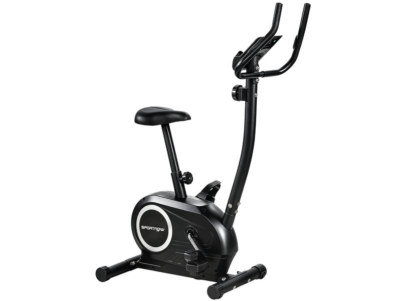  Vélo d'appartement réglable en hauteur, avec application, résistance magnétique, écran lcd, capteurs de fréquence cardiaque et support pour téléphone  - Conforama B