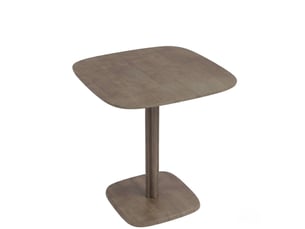 Table de cuisine 4 places format carré plateau en bois épais style moderne