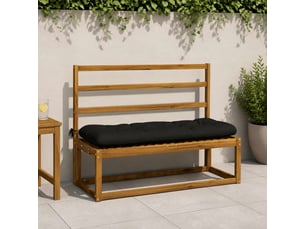 Lot de 2 coussins de banc, coussins d'assise vianen 100 % polyester noir cf57656