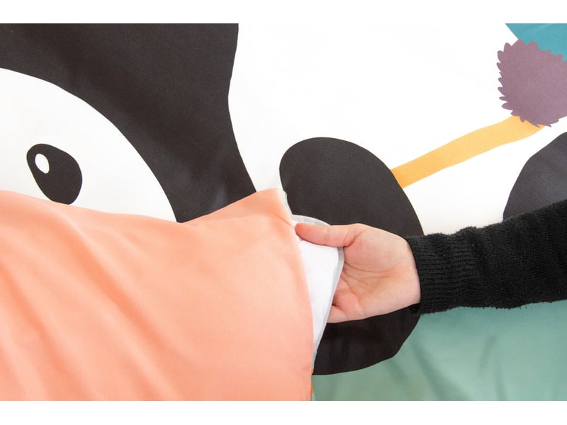 Parure de lit panda, microfibre, vert, 140x200cm PAR_PANDA_140 - Conforama E