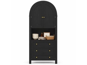 Armoire 2 porte(s) battante 3 tiroir(s) <strong>OKWISH</strong> <strong></strong> coloris noir largeur 70 cm