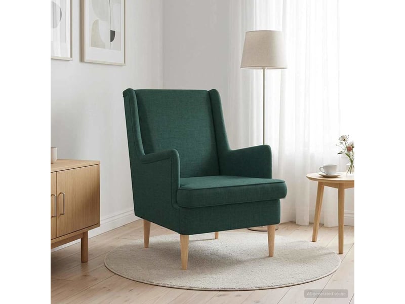  Vidaxl fauteuil vert foncé tissu  - Conforama B