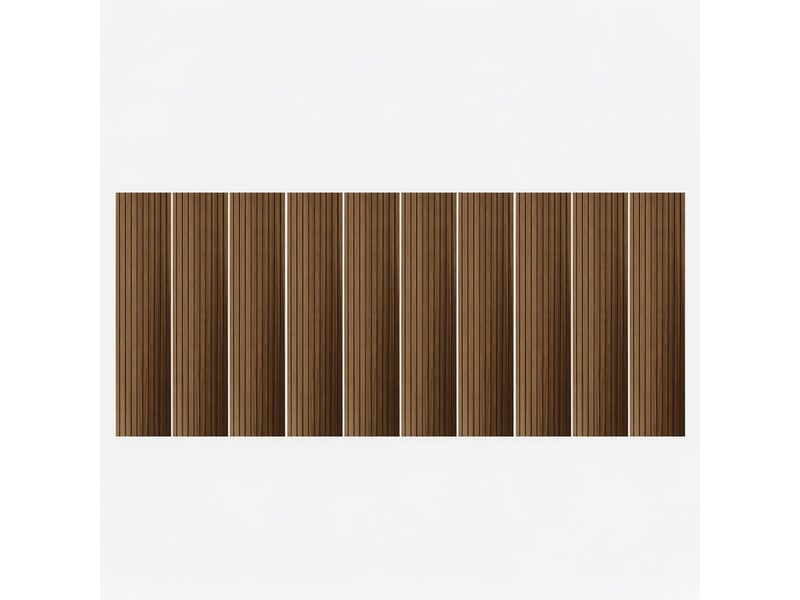 Panneau mural pvc effet bois 10 pcs 120x30 cm - noyer  - Conforama C