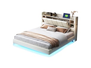Lit simple 140x200 cm    coloris beige