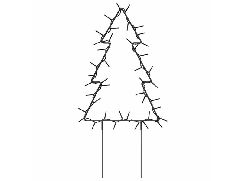  Décoration lumineuse arbre de noël piquets 3 pcs 50 led 30 cm  - Conforama D