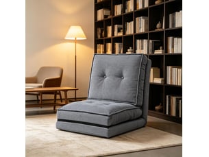 Fauteuil convertible <strong>MODENVIE</strong> <strong></strong> Velours côtelé gris vendu A l'unité
