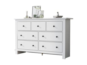 Buffet blanc 7 tiroirs moderne minimaliste meuble de rangement cuisine 152x40x89cm