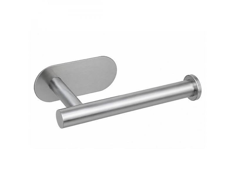  Porte papier wc adhésif mural pour salle de bain ou toilettes, sans perçage - acier inoxydable - chrome  - Conforama A