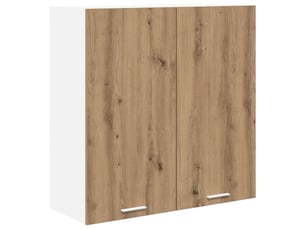 Meuble de rangement cuisine, armoire suspendue chêne artisanal 80x31x80cm shl8821