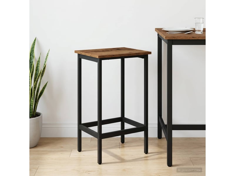  Tabouret de bar, chaise de bar bois ancien 40x32x64 cm bois d'ingénierie shl55024  - Conforama B