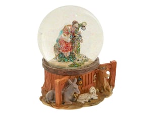Boule à neige crèche de noël d. 100 mm
