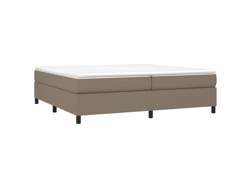  Lit double- lit adulte -  cadre de lit à lattes taupe 200x200 cm tissu  - Conforama B