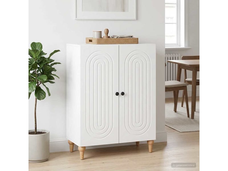  Buffet - bahut - meuble de rangement blanc 66 x 34,5 x 90 cm bois d'ingénierie  - Conforama D