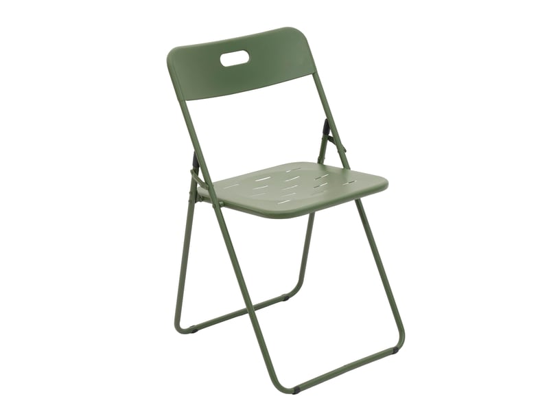 Ensemble bistrot extérieur pliable 3 pièces, 2 chaises et 1 table, vert - Conforama E