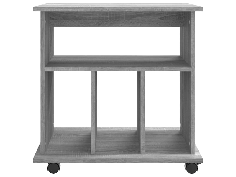  Armoire de rangement roulante sonoma gris 60x45x60 cm bois d'ingénierie  - Conforama E