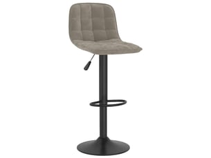 Tabouret de bar, chaise de bar gris clair velours shl24197
