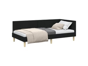 Lit simple 100x200 cm coloris noir