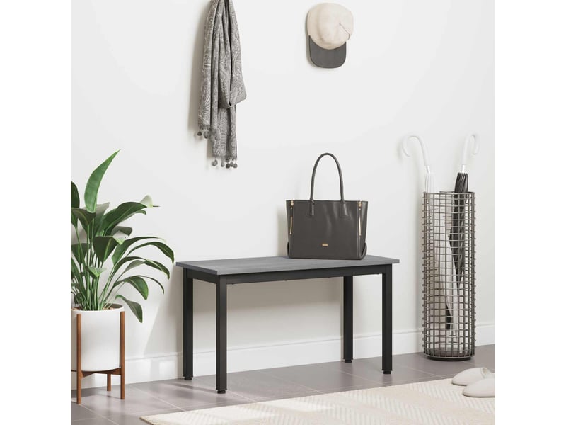  Banc d'entrée, banc d'intérieur gris sonoma 80x35x45 cm bois d'ingénierie  - Conforama D