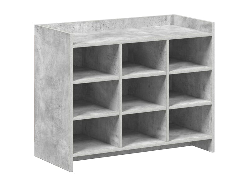  Meuble à chaussure, cabinet à chaussures avec stockage gris béton 85x39,5x70 cm  - Conforama A