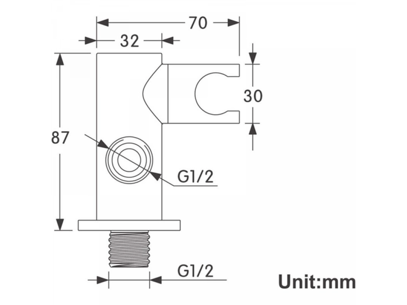 Support de pommeau de douche à main réglable en laiton, support mural rond pour pommeau de douche, support de pommeau de douche en or brossé - Conforama C