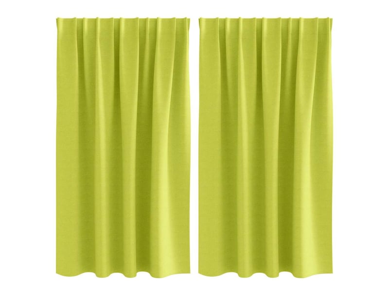  Lot de 2 rideaux occultants, rideaux black-out avec anneaux vert 140 x 140 cm cf44808  - Conforama A