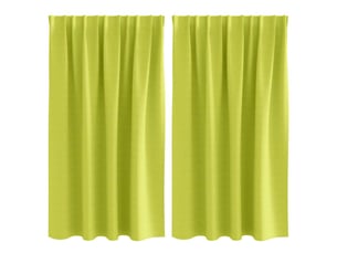 Lot de 2 rideaux occultants, rideaux black-out avec anneaux vert 140 x 140 cm cf44808
