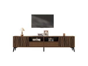 Meuble tv coloris bois foncé 180 cm MODENVIE  