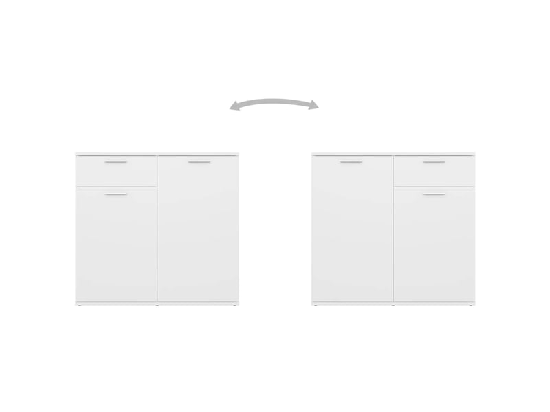  Buffet - bahut - meuble de rangement blanc 80x36x75 cm bois d'ingénierie  - Conforama E