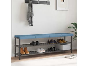 Lot de 4 coussins de banc, coussins d'assise, coussins pour chaisecanapé velours côtelé bleu profondeur 35 cm cf52600