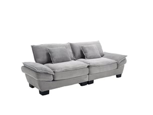 Canapé double moderne gris clair avec lit pliant coussin unique confortable spacieux salon chambre bureau