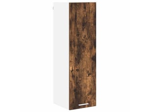 Meuble de rangement cuisine, armoire suspendue chêne fumé 30x31x100cm bois d'ingénierie