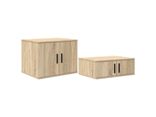 Table de chevet - table de rangement 2 pc chêne sonoma 118 x 41 x 40 cm