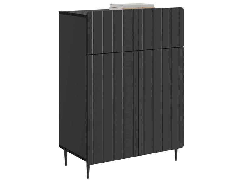  Buffet - bahut - meuble de rangement noir 66 x 34,5 x 92 cm bois d'ingénierie  - Conforama C