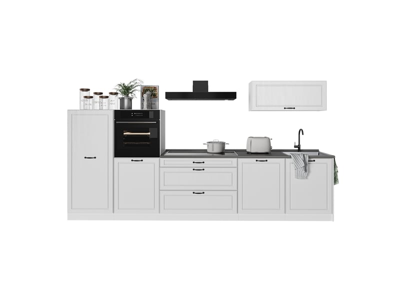  Vicco cuisine, blanc campagneblanc, 340cm sans plan de travail  - Conforama E