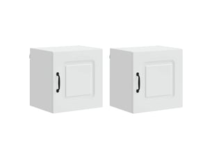 Meuble mural de cuisine | armoire de cuisine 2 pcs blanc bois d'ingénierie shl5593