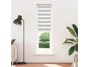 Store zèbre, store de fenêtre gris clair largeur du tissu 50,9 cm polyester cf48502