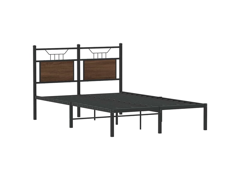  Lit double- lit adulte -  cadre de lit sans matelas chêne marron 120x190 cm  - Conforama B