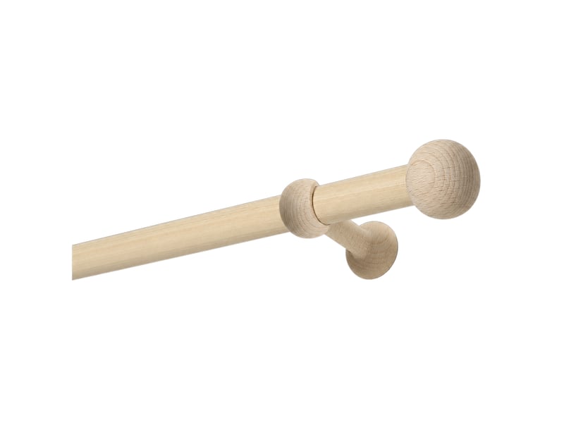  Kit tringle à rideaux en bois hêtre d28 mm 180 cm  - Conforama B