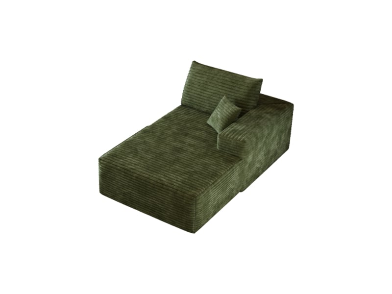  Canapé-lit vert y165-r – canapé d’appoint convertible, orientation droite  - Conforama A