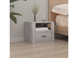 Lot de 2 tables de chevet - cabinet de chevet - table de nuit murales sonoma gris 50x36x40 cm
