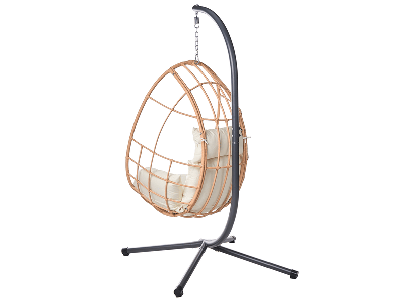 Fauteuil suspendu avec support malcesine métal naturel  - Conforama E